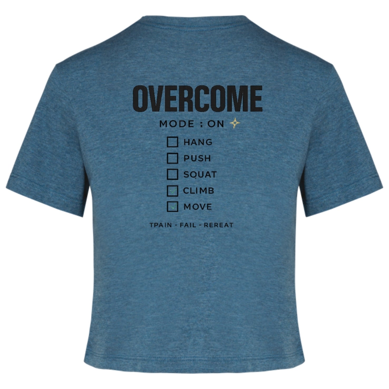 CROP MANGA CORTA TRIBLEND OVERCOME