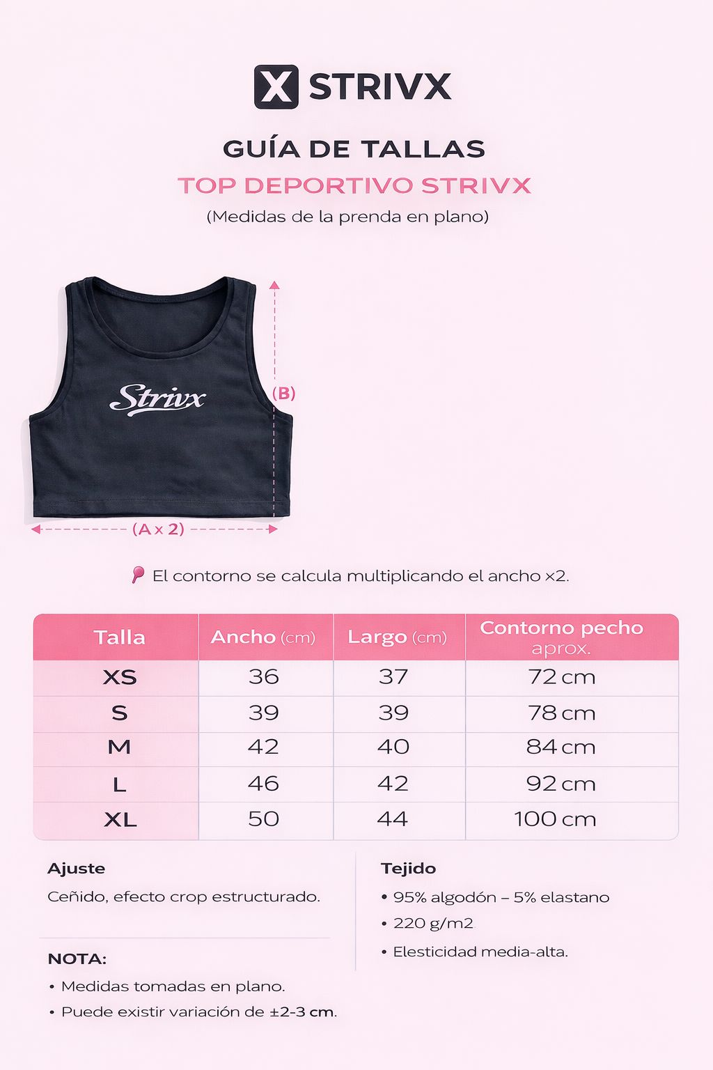 Top deportivo STRIVX