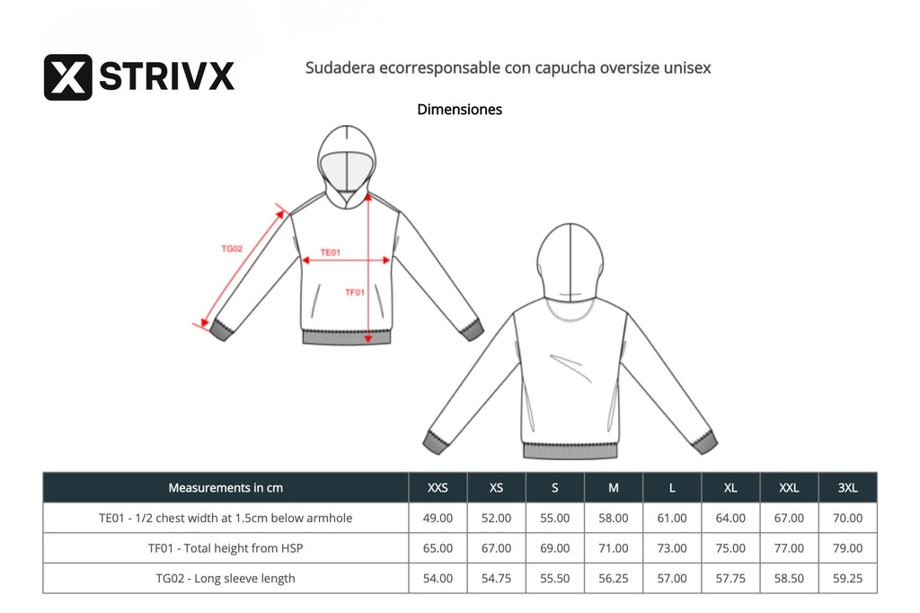 Sudadera Unisex Oversize The Strivx Way
